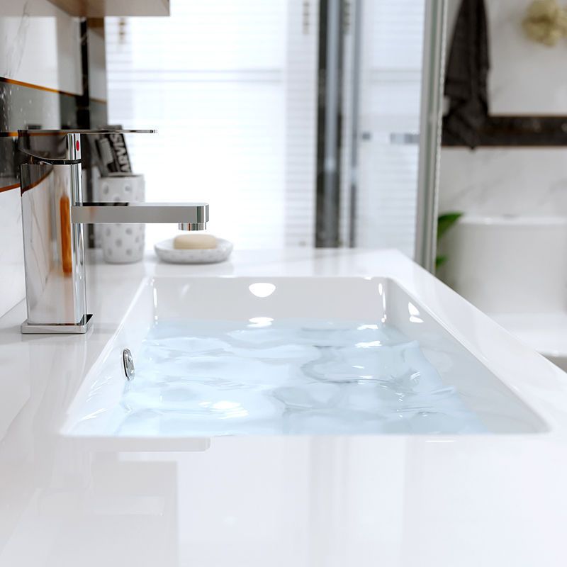 Traditional Sink Vanity Wooden Vanity Cabinet with Mirror Cabinet