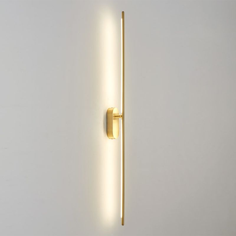 Stick geformte Metallleuchte zeitgenössische goldene LED -Wandlampe für Wohnzimmer