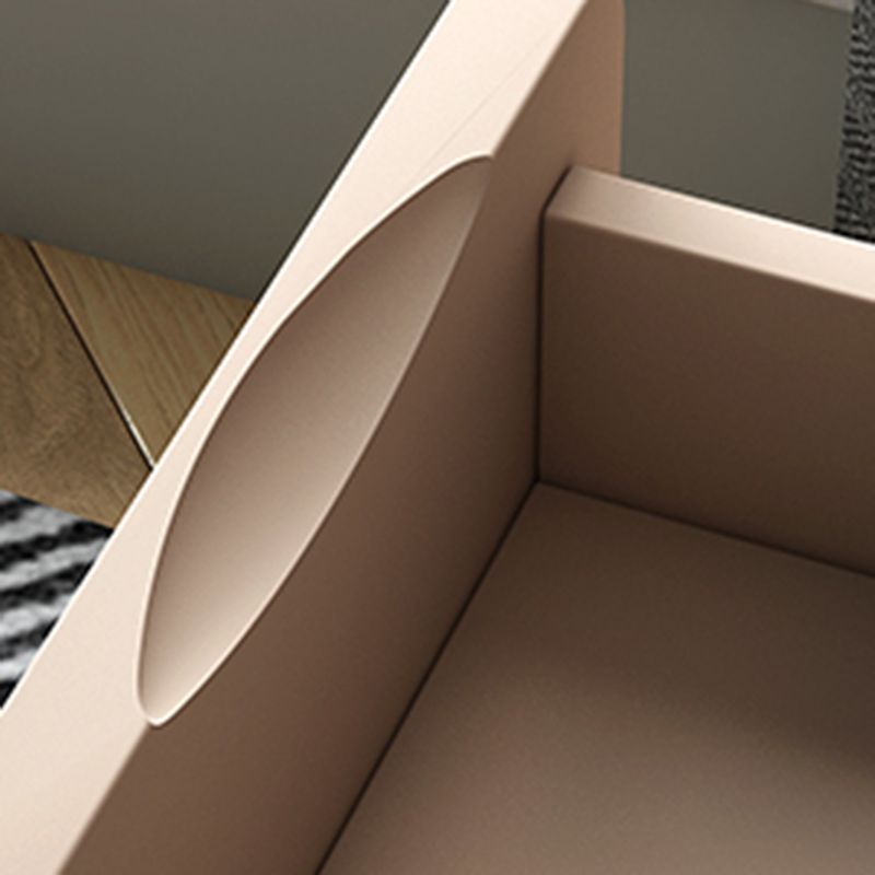 Modern Makeup Vanity Desk Table with Drawer in White/Pink for Bedroom