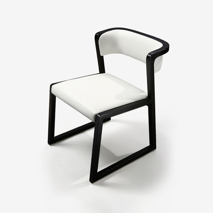 Gepolsterte armlose Esszimmerstühle im minimalistischen Stil mit offener Rückenlehne (2er-Set)