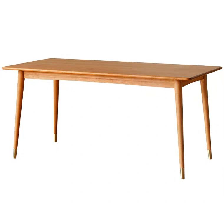 Mesa de comedor rectangular moderna mesa de madera maciza con 4 patas para la cena de cocina en casa