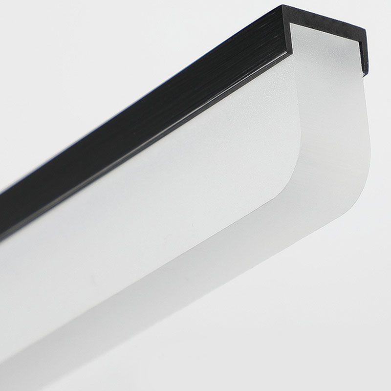 Metal 1-Light Linear Shade Wall Sconce Modern Style Mirror Wall Mount Light Fixture
