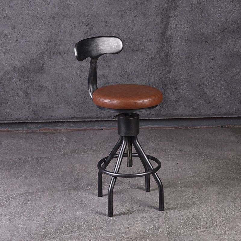 Industrial Metal Counter Height Stools Adjustable Bar Stool for Indoor