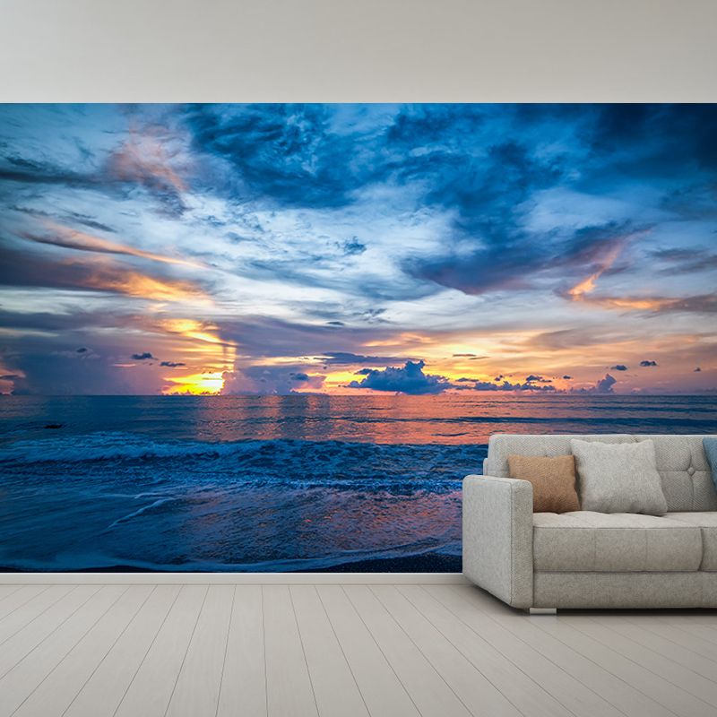 Modern Beach Environment Friendly Mural Wall Covering for Sleeping Room