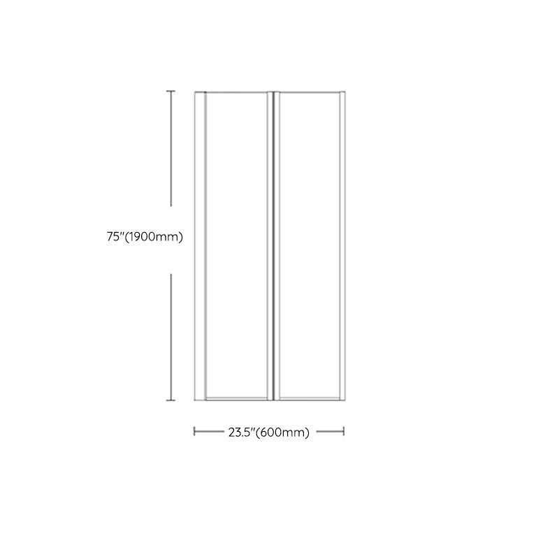 Semi Frameless Folding Shower Screen Tempered Glass Shower Screen