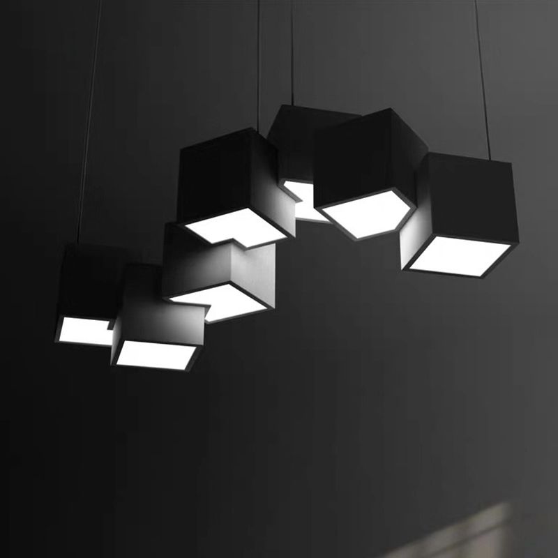 Light a LED CUBIC LAD CUBIC LADURA METALLICA SOGGIORI LIGHT PENDANTE GEOMETRICA
