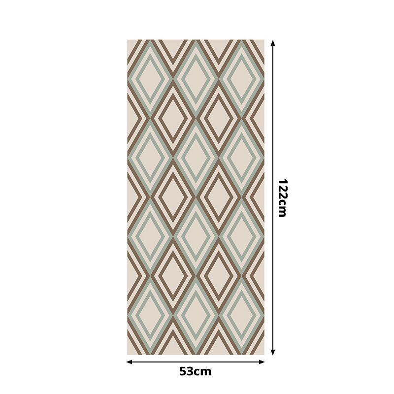 Green Trellis Pattern Wallpaper Panels Geometric Modernist Self-Sticking Wall Art
