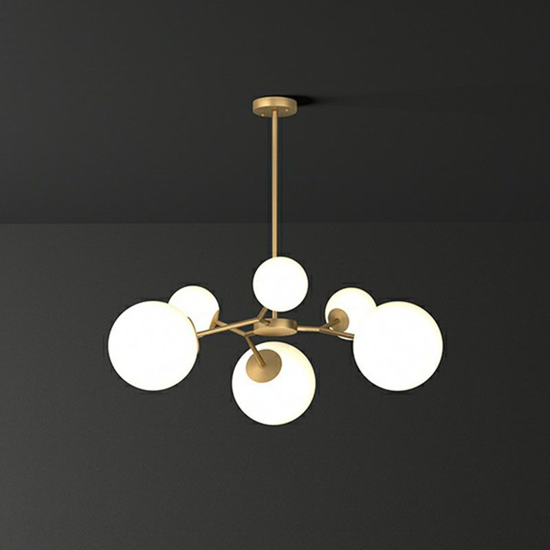Cream Glass Molecular lampadario molecolare Postmodern Style Aione a sospensione in oro