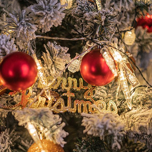 Plastic Geometric Shaped String Light Set Modern LED Festive Light for Indoor