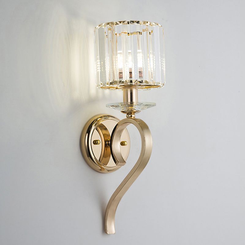 Luces de pared de cristal nórdicas modernas lámparas montadas en la pared de cilindro para sala de estar