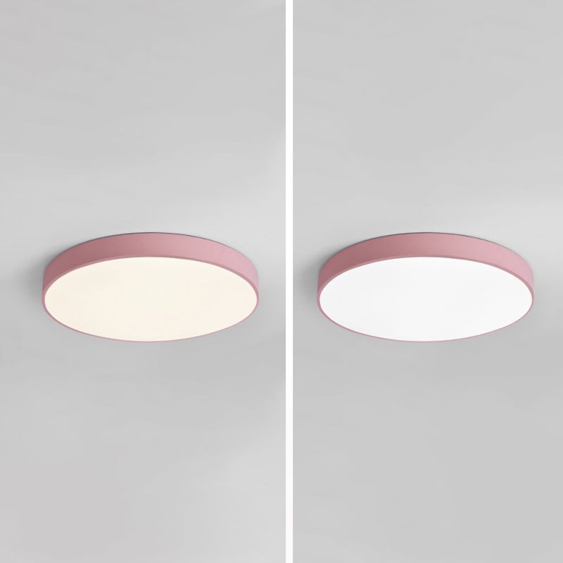 Lámpara de techo empotrada de estilo nórdico moderno, macarrón colorido para sala de estar de niños