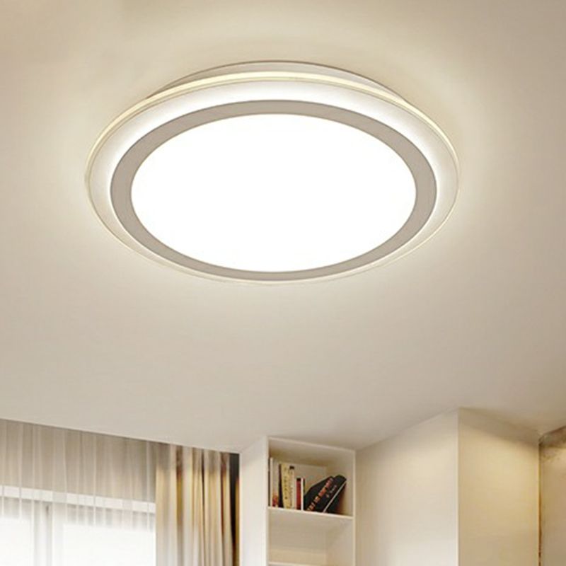 White Disc Flush Mount Light Nordic Acrylic Surface Mounted Led Ceiling Light for Office