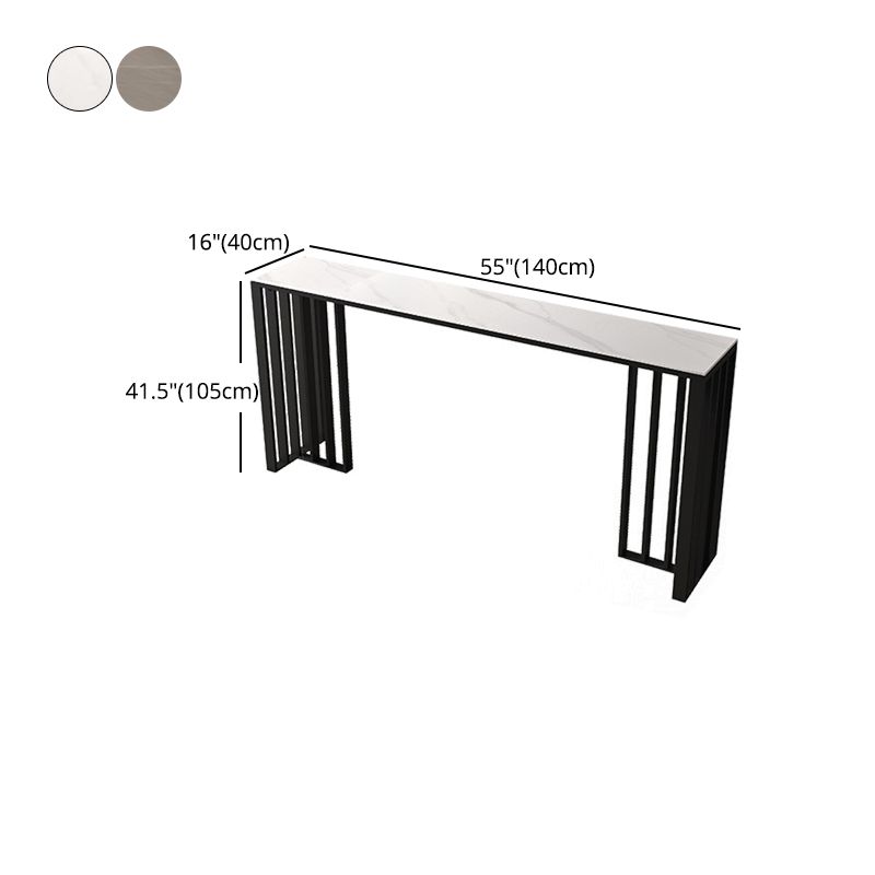 Contemporary Style Sintered Stone Table Rectangle Bar Counter Table for Home