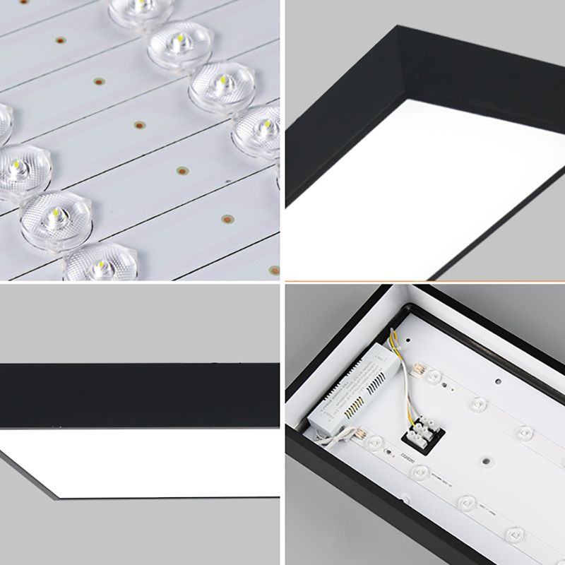 Lampes suspendues modernes avec des luminaires d'éclairage de pendentif à LED noir en acrylique pour le bureau