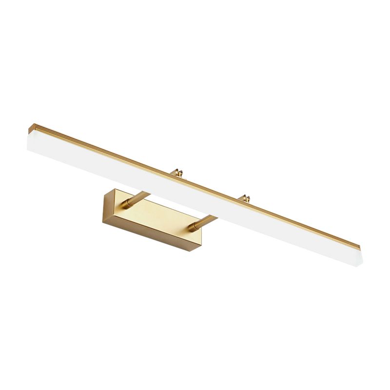 16"/19.5" W Rectangular Wall Sconce Lighting Modernist Style Acrylic LED Bathroom Vanity Light in Gold, Warm/White Light