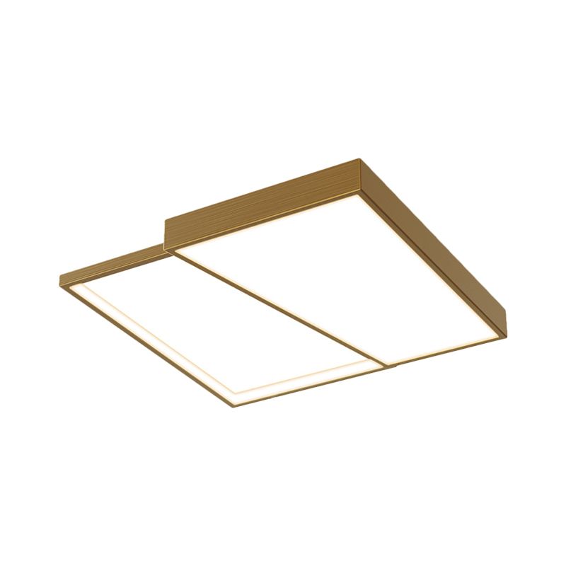 Geometry Ceiling Light Fixture Nordic Metal LED Gold Flushmount Lighting, 16.5"/20.5" Wide
