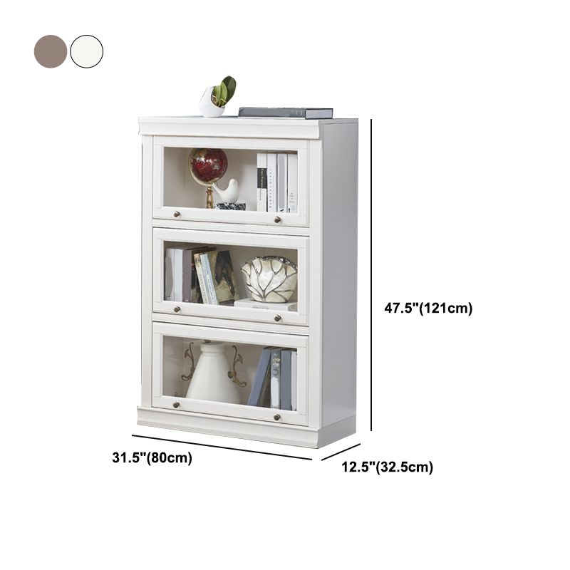 Modern Style Vertical Standard Bookcase Wooden Closed Back Bookshelf
