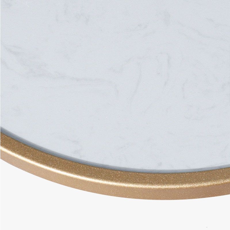 Contemporary Metal Frame End Table 24.8" Tall Slate Top Side Table