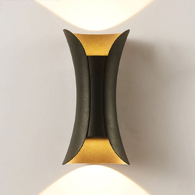 Metal Curved Lights Lights Modern Style 2 Lights Wall Washer Sconce
