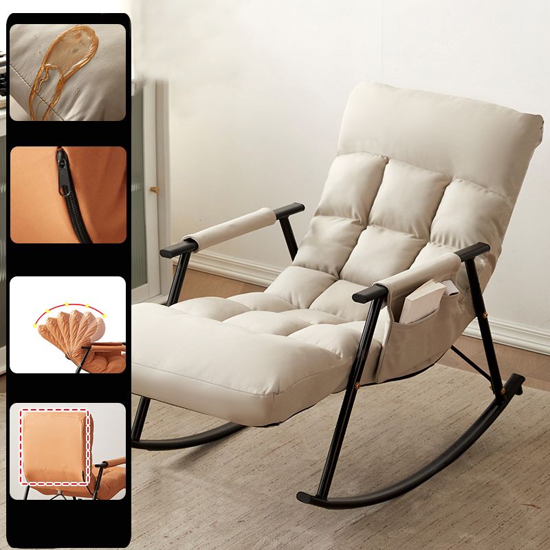 Single Sofa Rocking Chair Indoor Modern Simple Style Rocking