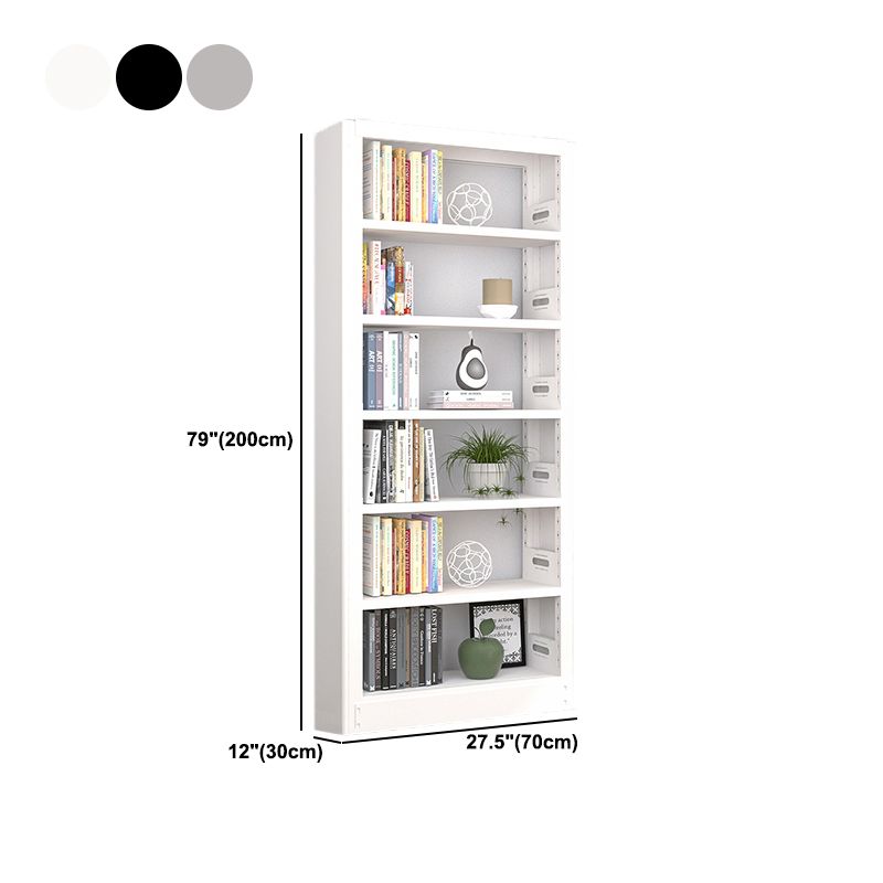 Open Steel Bookshelf Modern Home Office Rectangular Bookcase