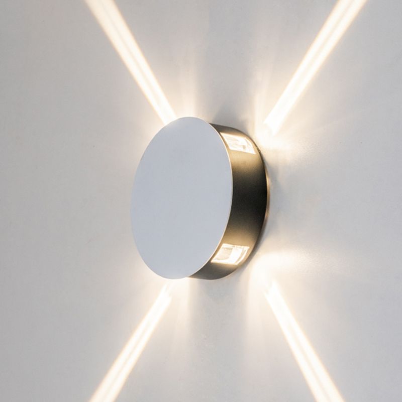 White 4-Light LED Wall Light in Modern Simplicity Aluminium Waterproof Wall Lamp for Exterior Spaces