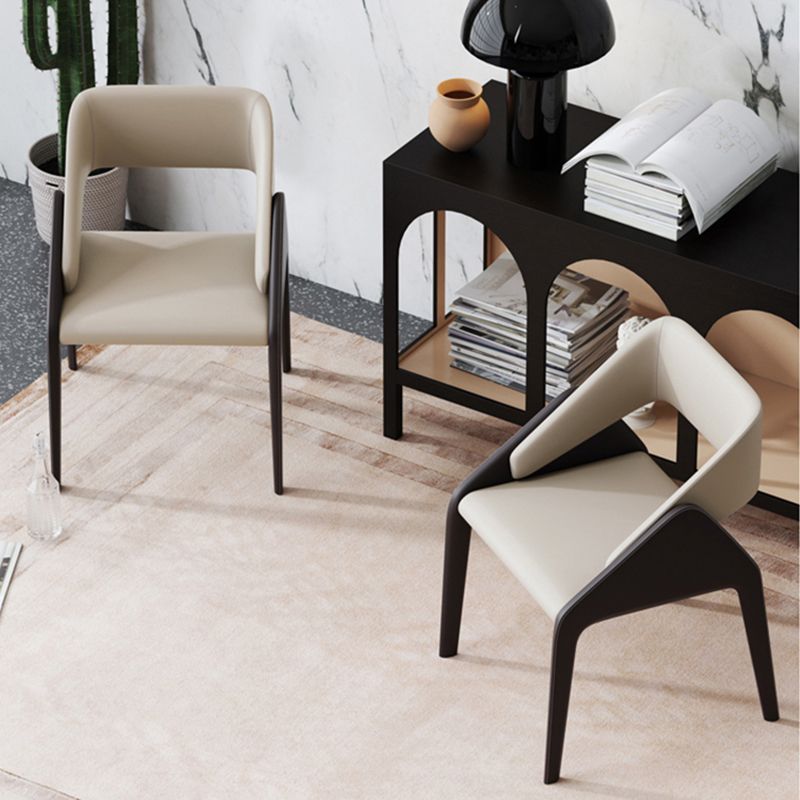 Open Back Side Dining Chairs Modern Upholstered Dining Accent Chair