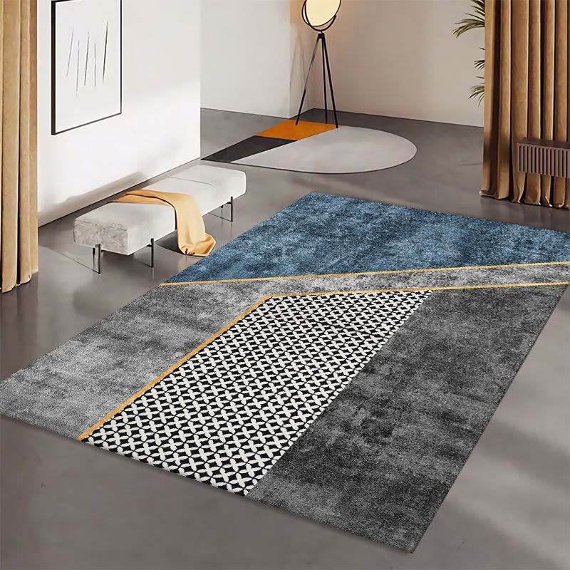 Grijs modern tapijt blending streep indoor tapijt vlekbestendig vloerkleed voor woningdecoratie
