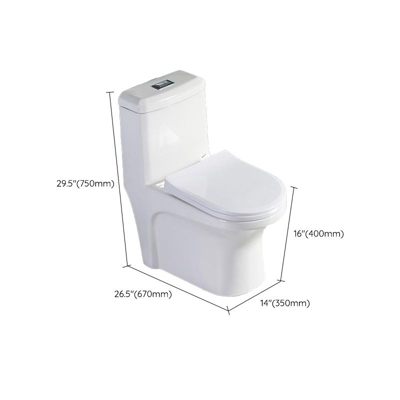 Traditional 1-Piece Toilet Bowl Floor Mounted White Urine Toilet for Bathroom
