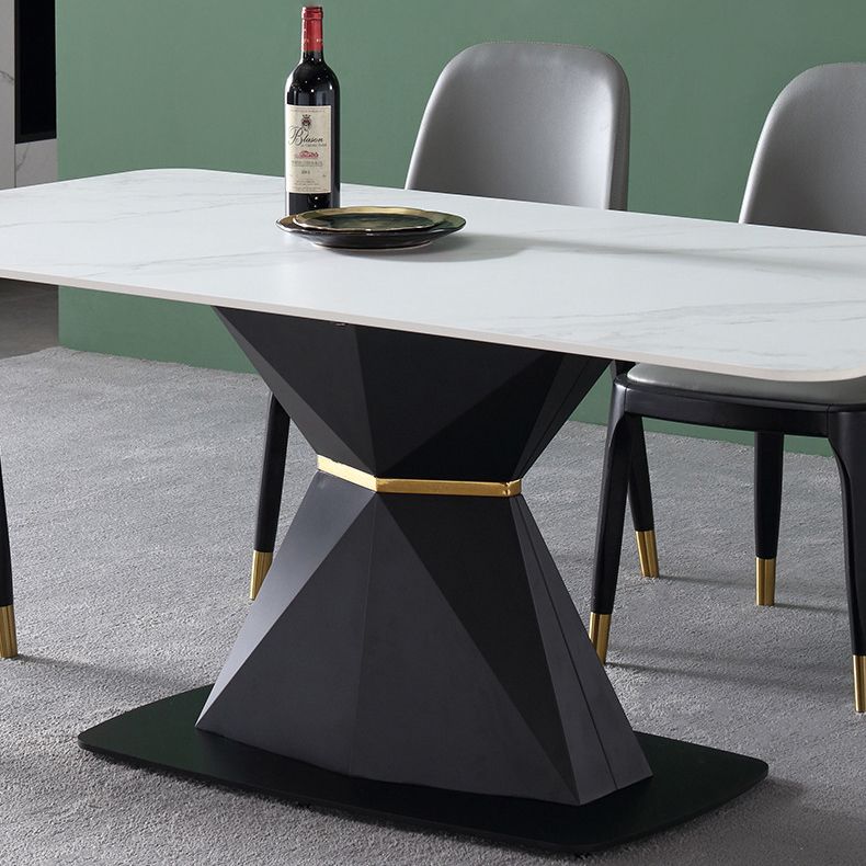 Contemporary Rectangle Table Set 1/5/6 Pieces Dining Set for Home Use