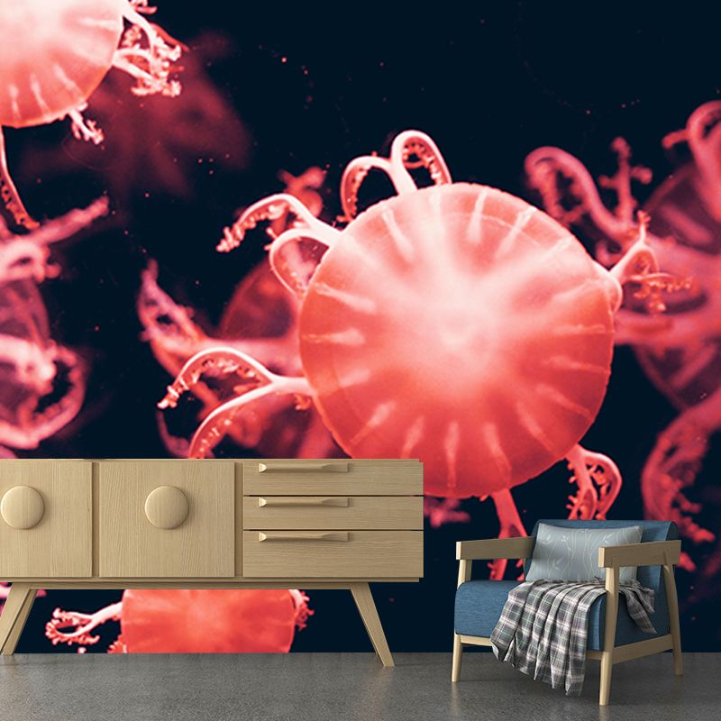 Photography Wall Mural Wallpaper Jellyfish Sitting Room Wall Mural
