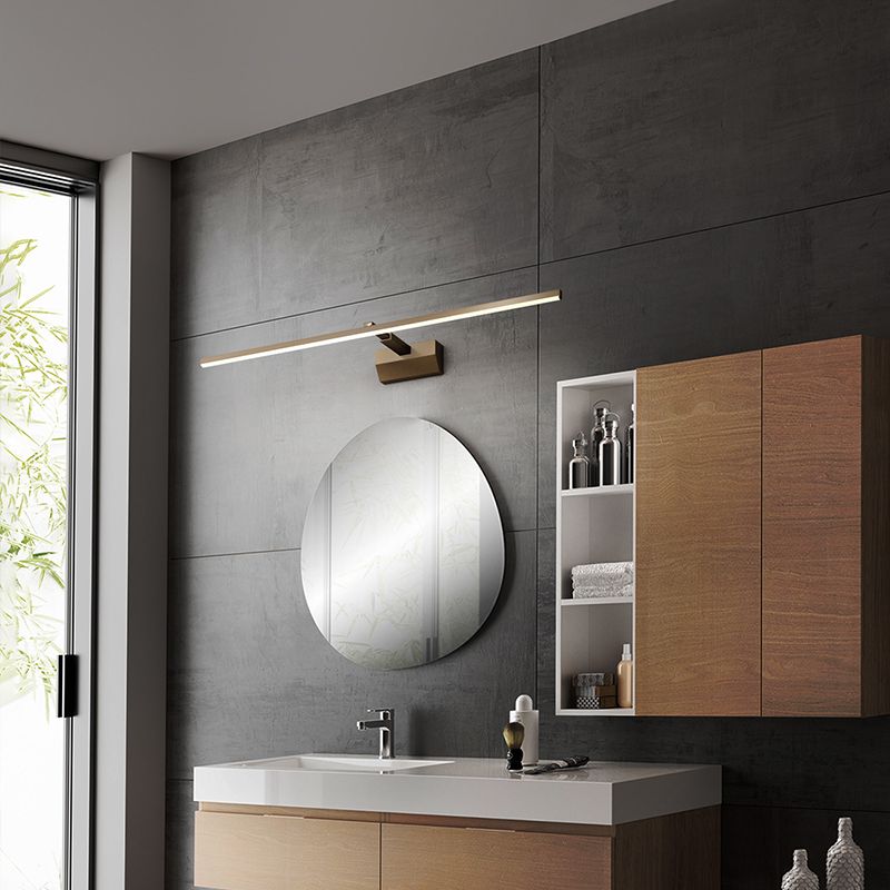 1 Light Linear Vanity Lighting Fixtures Modern Style Metal Vanity Mirror Lights