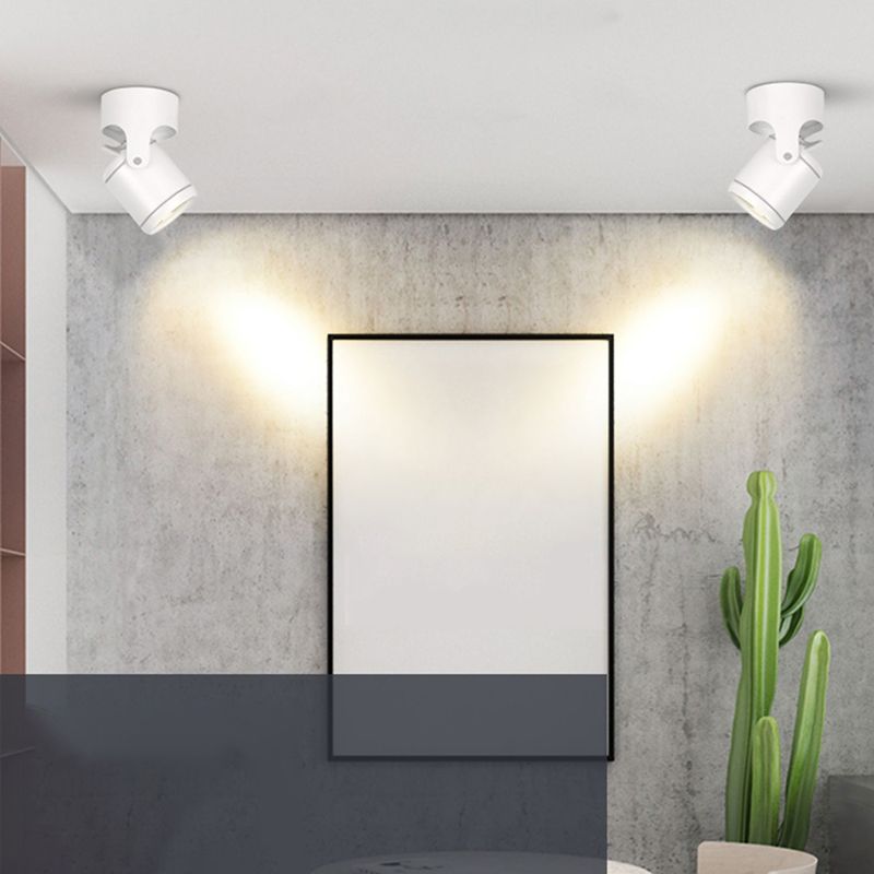 Lampe de plafond LED de simplicité moderne, cylindrique en aluminium pour vestiaire