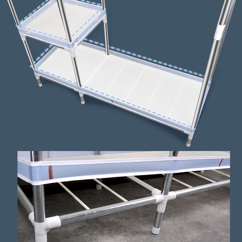 Contemporary Style Wardrobe Metal Bedroom Wardrobe Closet with Clothes Rail