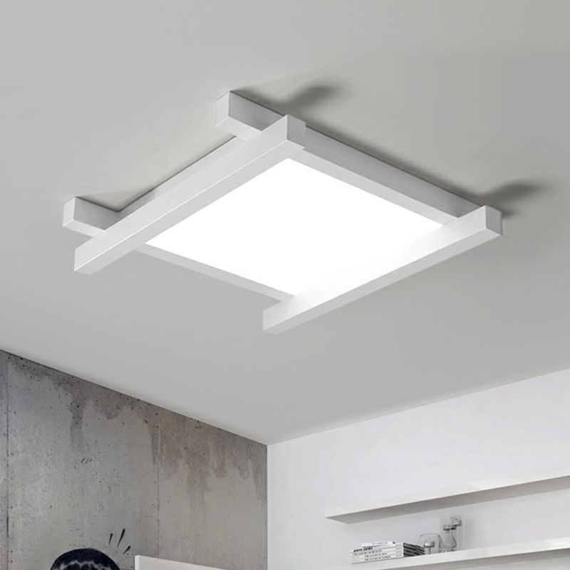 Japanese Checkerboard Design Ceiling Lighting Acrylic Lounge LED Flush Mounted Lamp