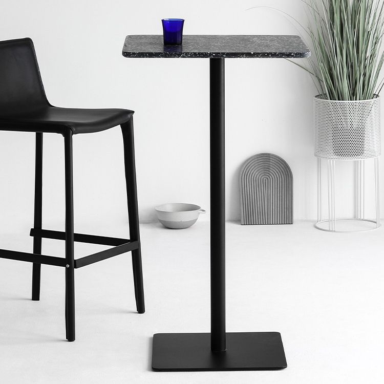 Square and Round  Pedestal Bar Table Modern Outdoor Stone Bar Table