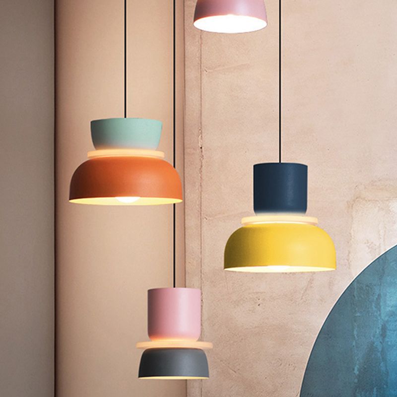 Bowl Shape Metal Hanging Pendant Light Nordic Style Ceiling Pendant Light