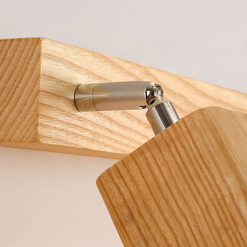 Moderne houten ijdelheid spiegel licht verstelbare gewapende badkamer ijdelheid sconce lichten