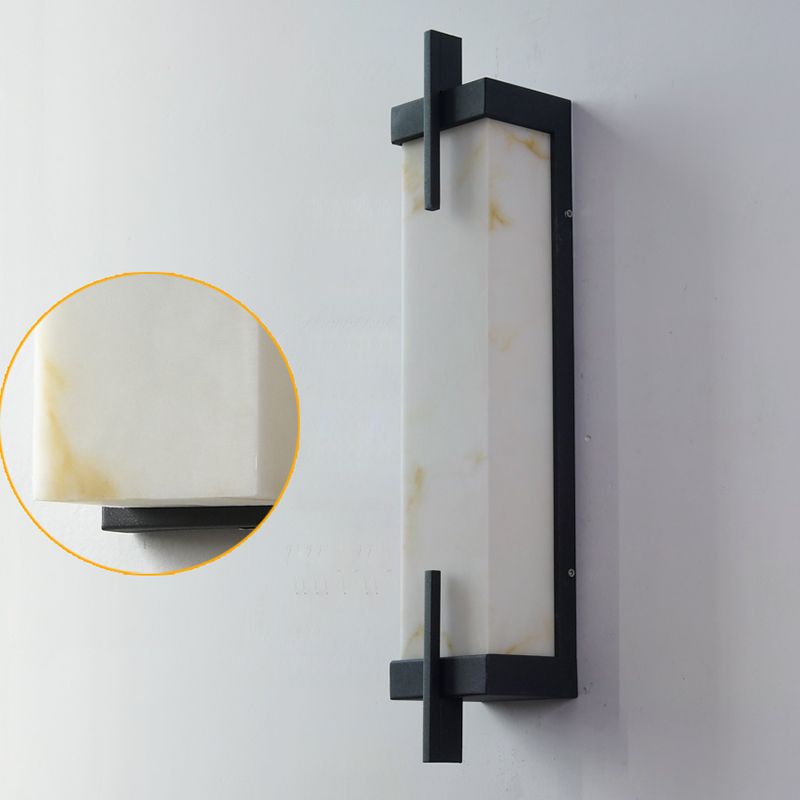 Black Wall Sconce Contemporary Wall Light Fixture for Courtyard