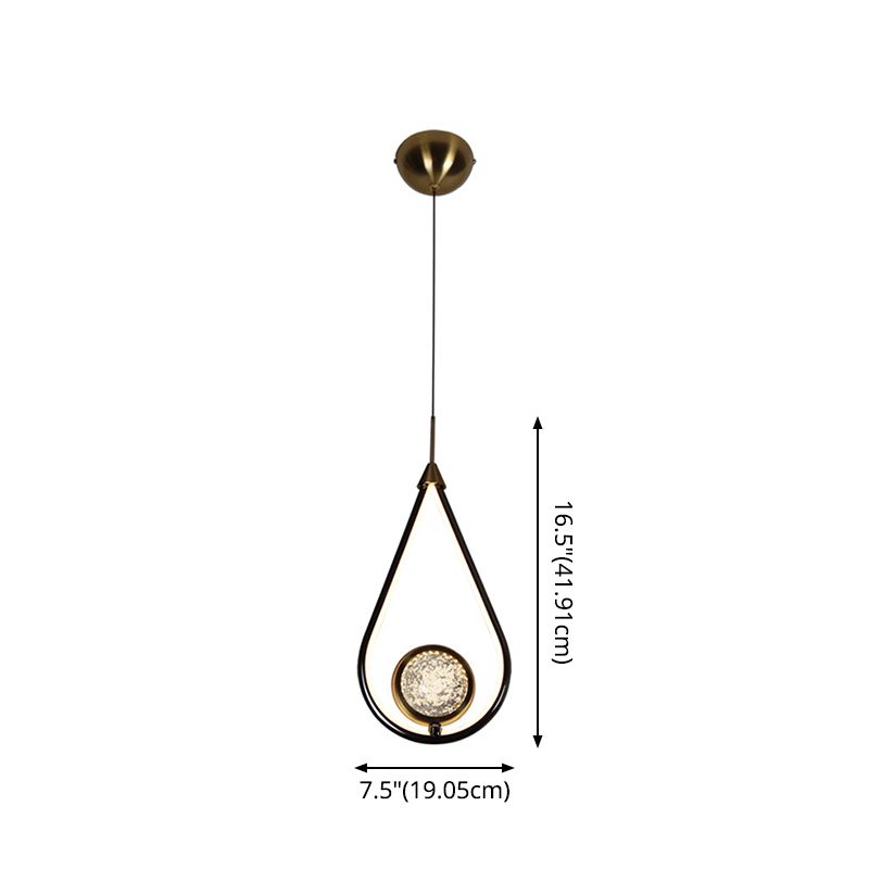 Zeitgenössischer Stil LED neben Lampe Metallkristall Deckenhänger Anhänger