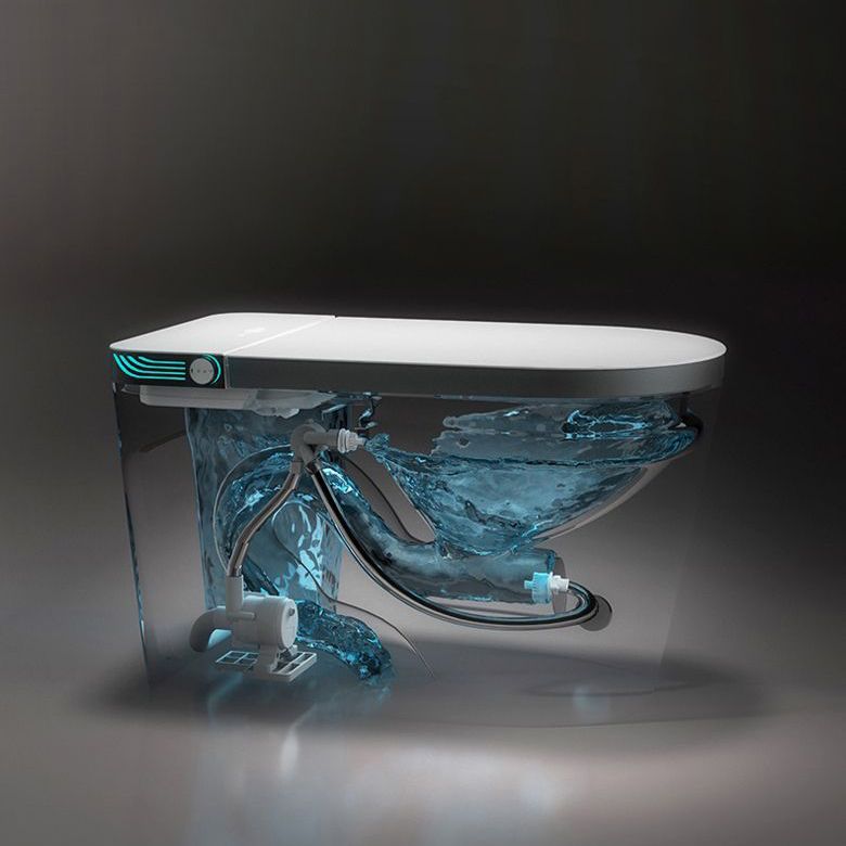 Modern Heated Seat Toilet Bowl Floor Mount Skirted Toilet with Toilet Seat