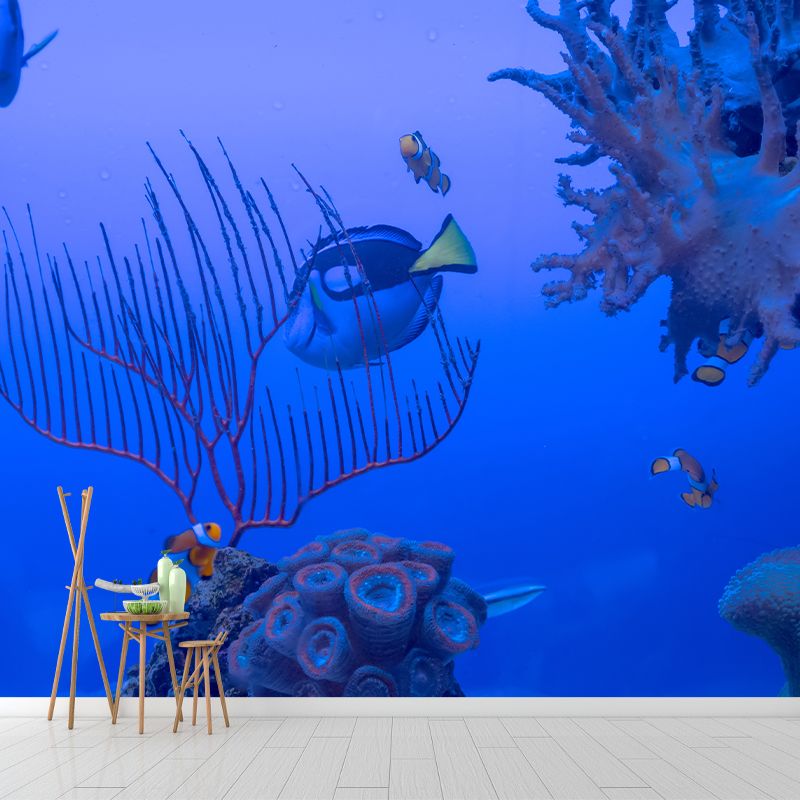 Underwater World Mural Wallpaper Sleeping Room Wall Decor, Made to Measure
