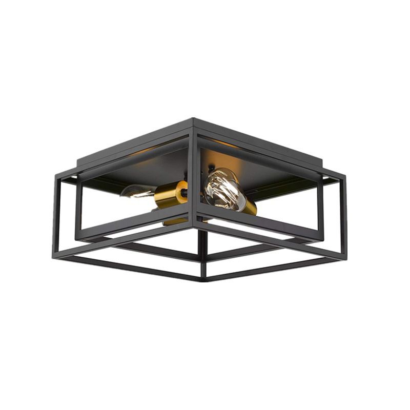 Appareils d'éclairage encastrés carrés plafonniers industriels en métal pour couloir