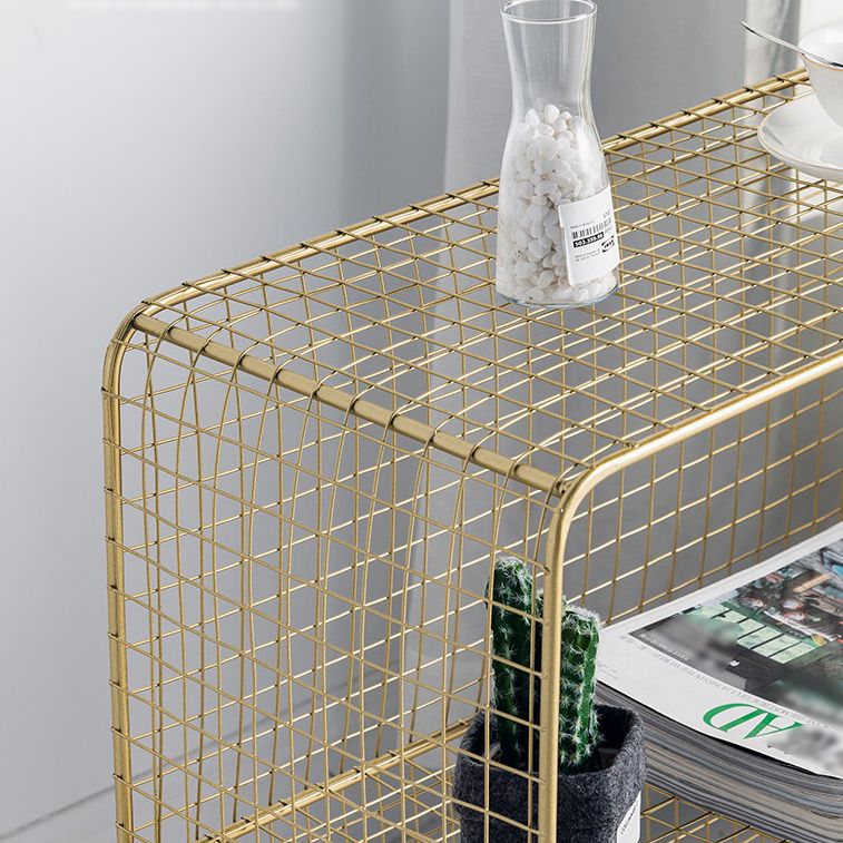 Glam Style Bookshelf Metal Standard Shelf Bookcase for Home Use