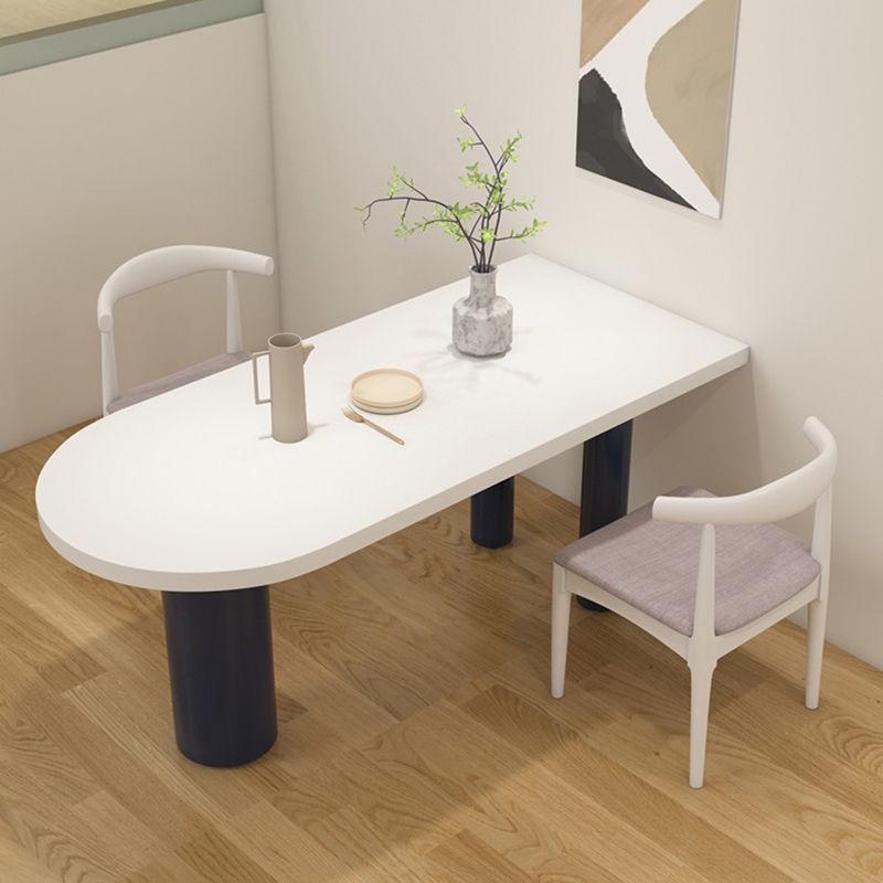 Solid Wood Modern Freeform Table Pine Wood Top Table for Dining Room and Kitchen