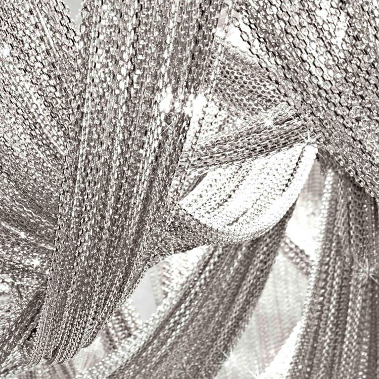 Chain Hanging Pendant Light Tassel Metal Chandelier Light for Dining Room Living Room