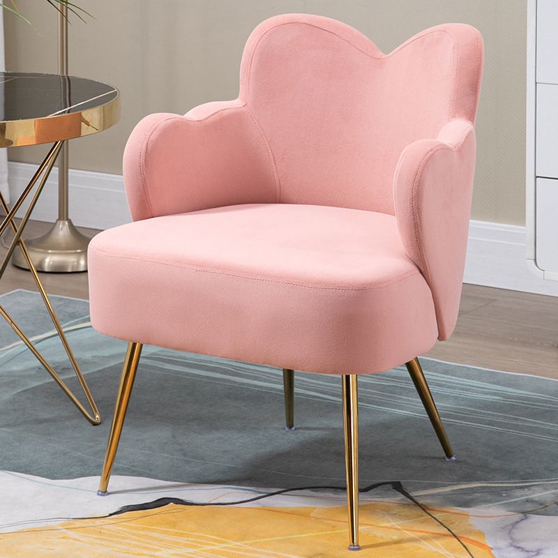 Velvet/Faux Leather Chair 23.6" L x 23.6"W x 30.7"H Arms Included Chair