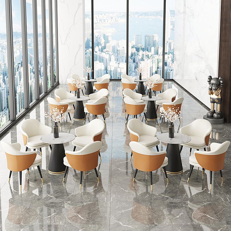 Modern 1/2/3/4/5 Pieces Dining Set Round White Dining Table Set for Home Use