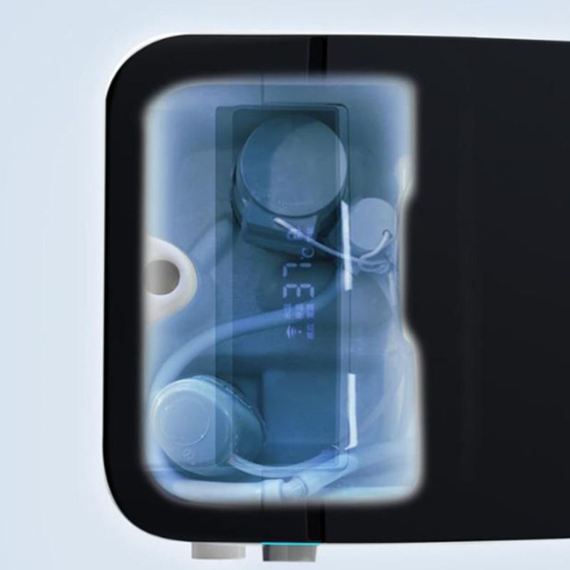 Contemporary Siphon Jet Flush Toilet Heated Seat Included Toilet Bowl for Bathroom