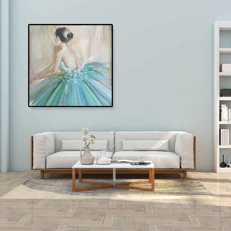 Light Color Glam Canvas Ballet Girl Art Print for Dining Room, Multiple Sizes Options